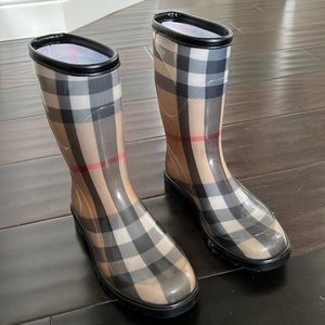 Burberry rain boots